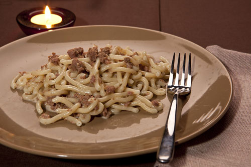 gramignia-con-la-salsiccia