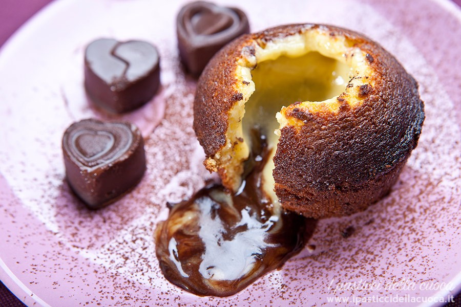 tortino cappuccino dal cuore morbido