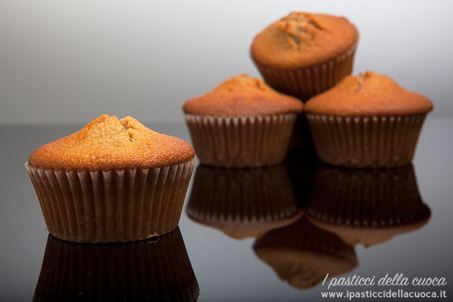 Muffins al caffe' con cuore morbido di cioccolato fondente
