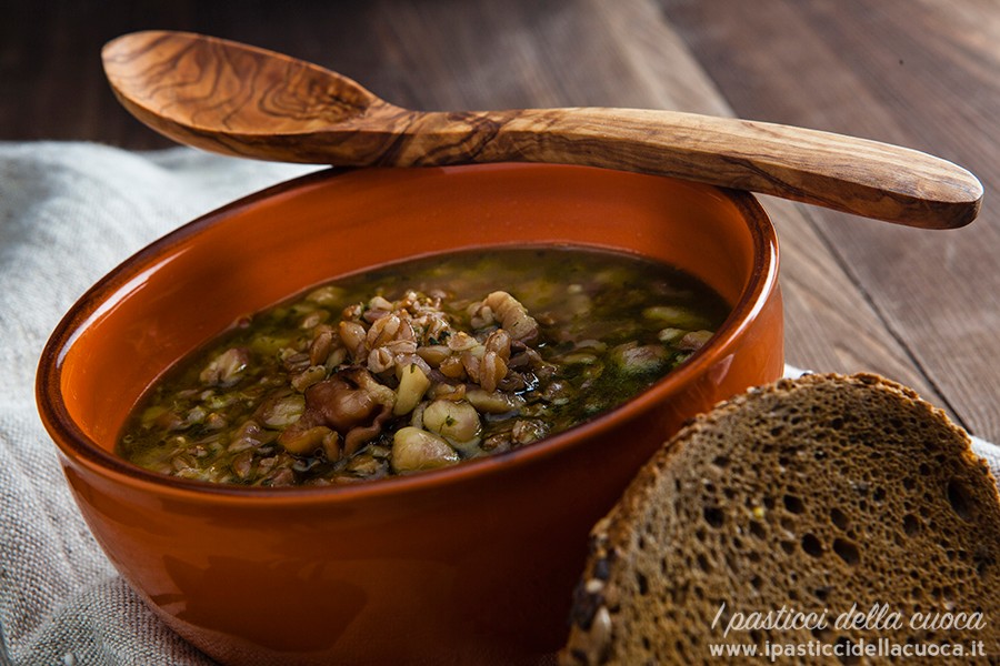 Zuppa di farro e castagne